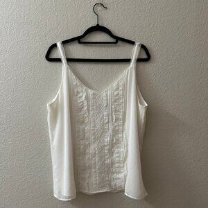 White House Black Market Embellished V-Neck Tank